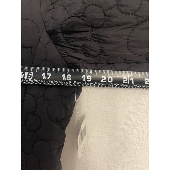 Disney Parks Jacket Womens Small Black Sherpa Lined Mickey Mouse Hooded Puffer - Picture 7 of 8